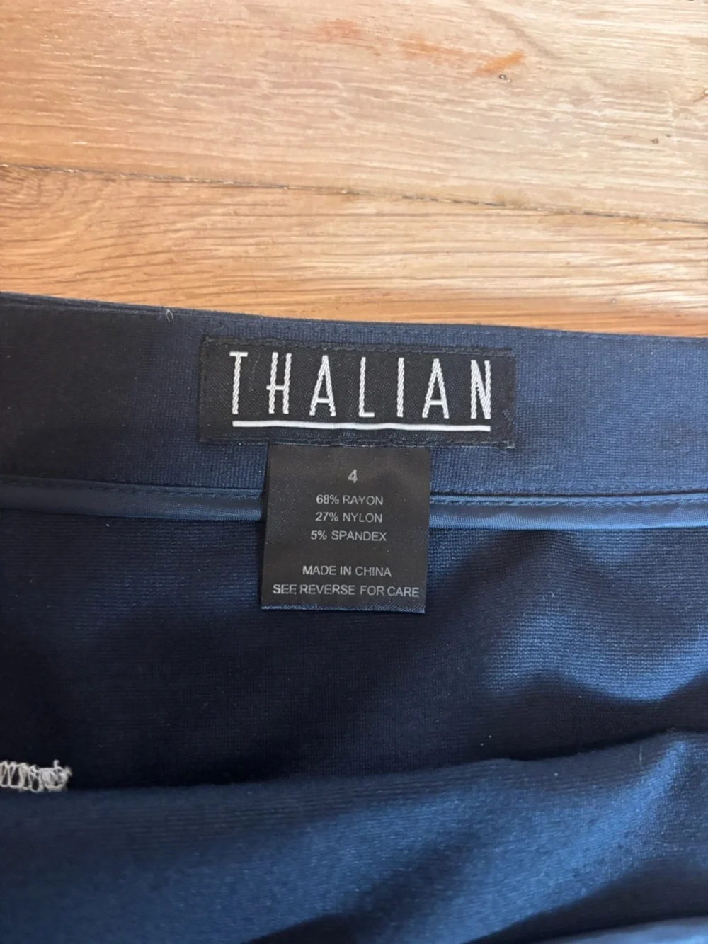 Thalian Black Pencil Skirt Size 4 Career Stretch Minimalist Office Classic
